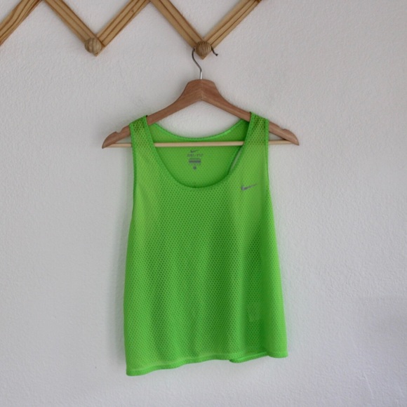 Nike Tops - Nike | neon green dri fit tank